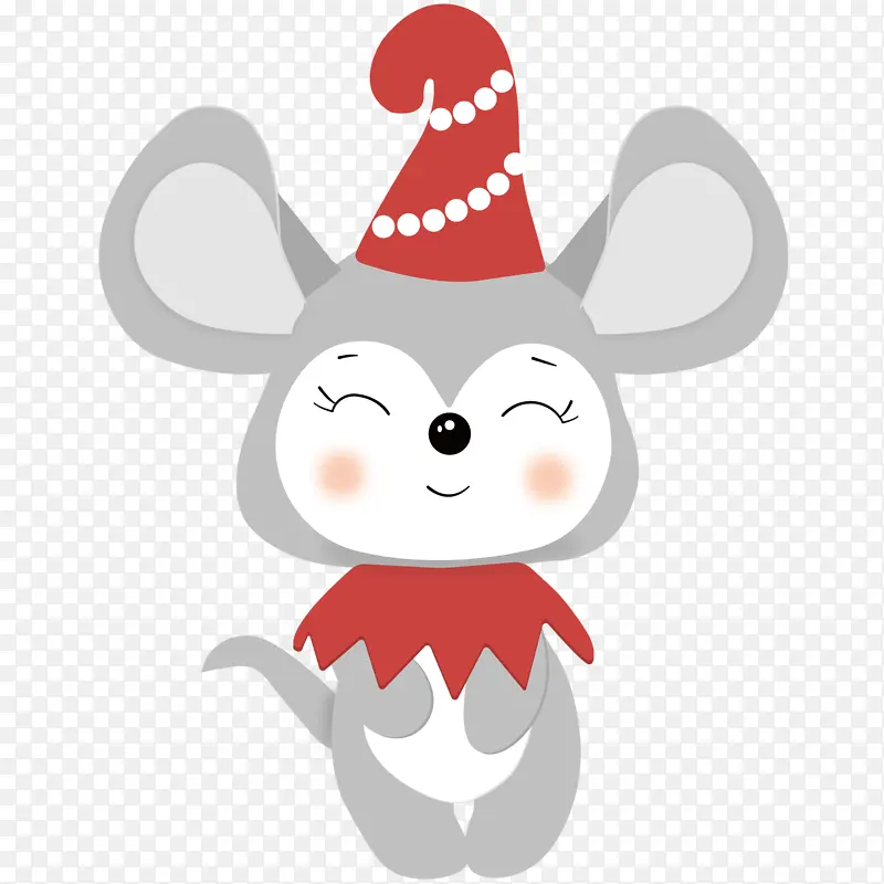 圣诞节新年卡通可爱老鼠