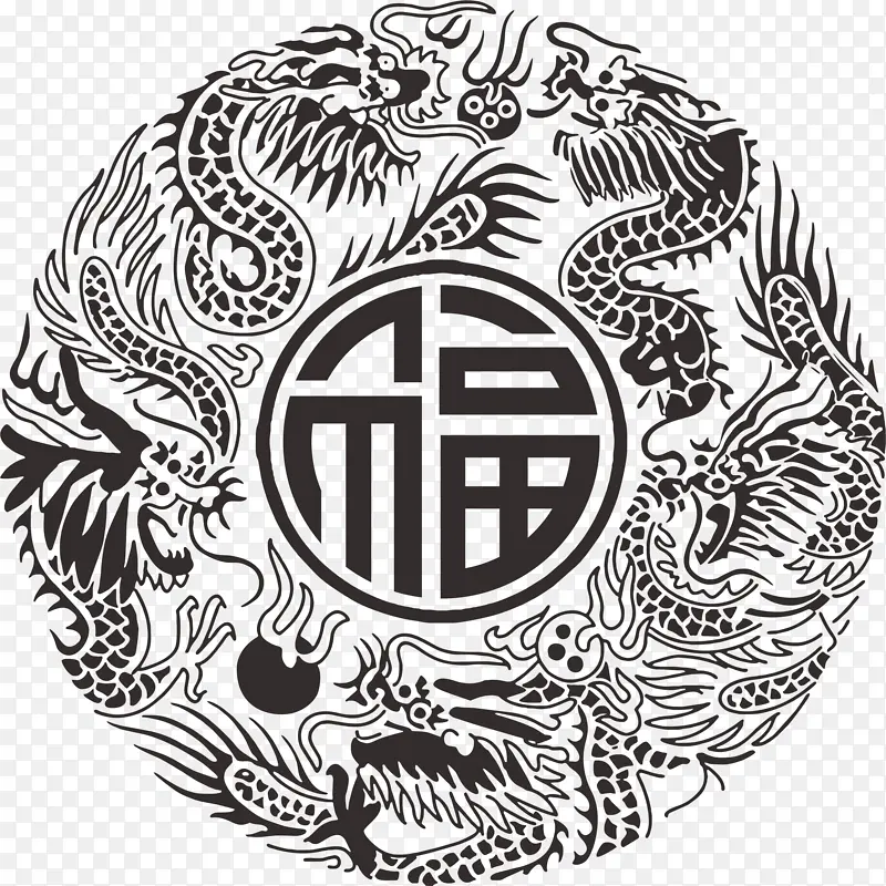 2022新年福字剪画