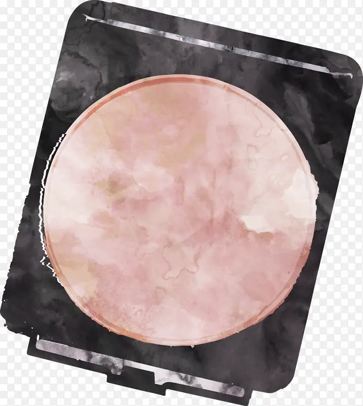 水彩手绘粉饼