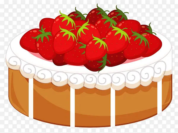 卡通草莓味蛋糕
