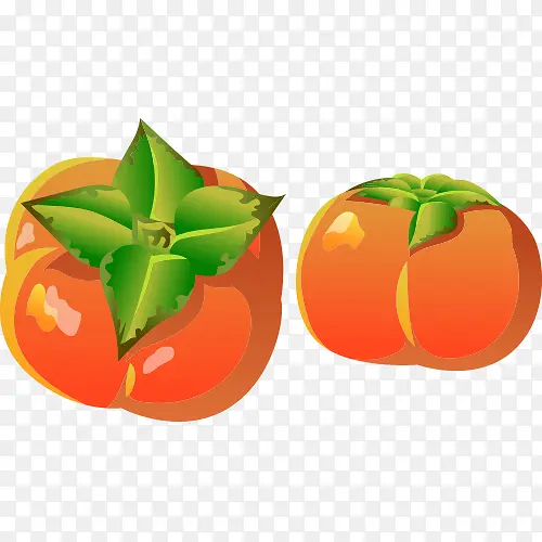 卡通柿子水果图片