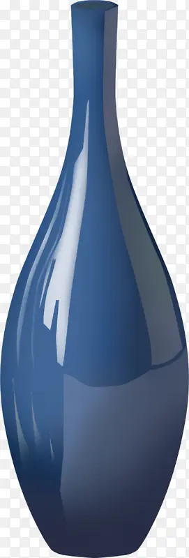 手绘陶瓷蓝瓶子