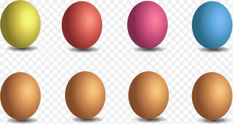 卡通PNG彩色鸡蛋