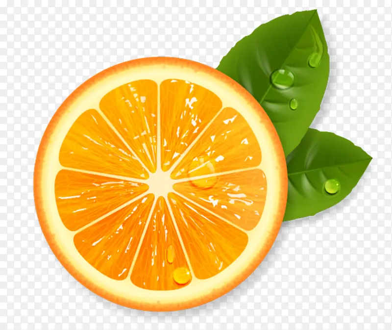 橘子新鲜切半