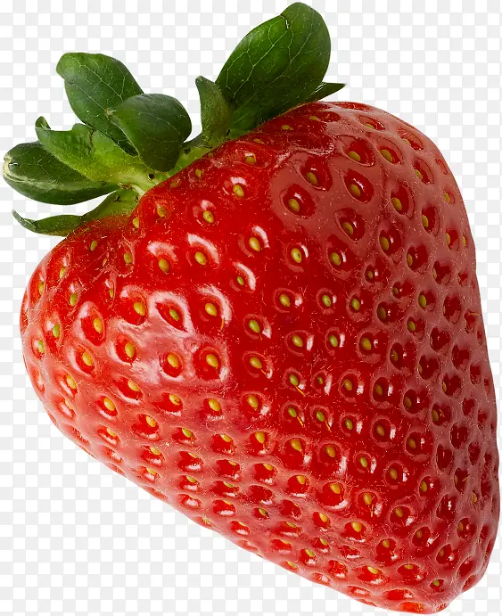 一颗红色的高清草莓