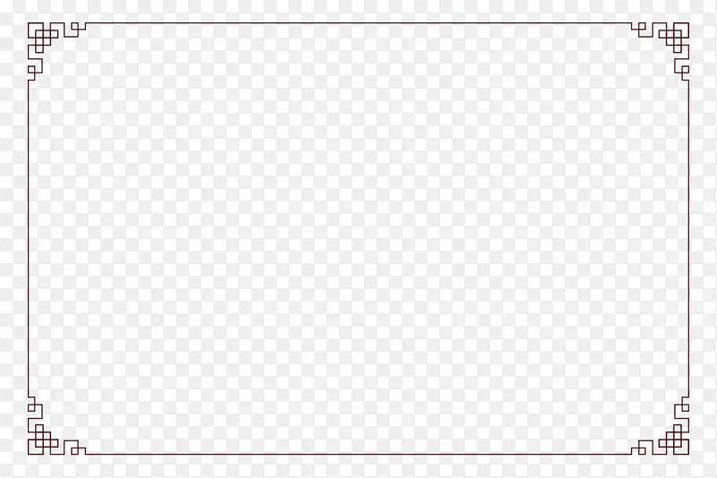 褐色中国风框架边框