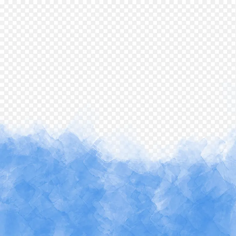 天空蓝 水彩 画笔 手绘