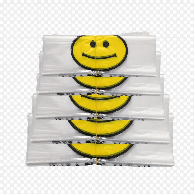 黄脸微笑塑料袋子