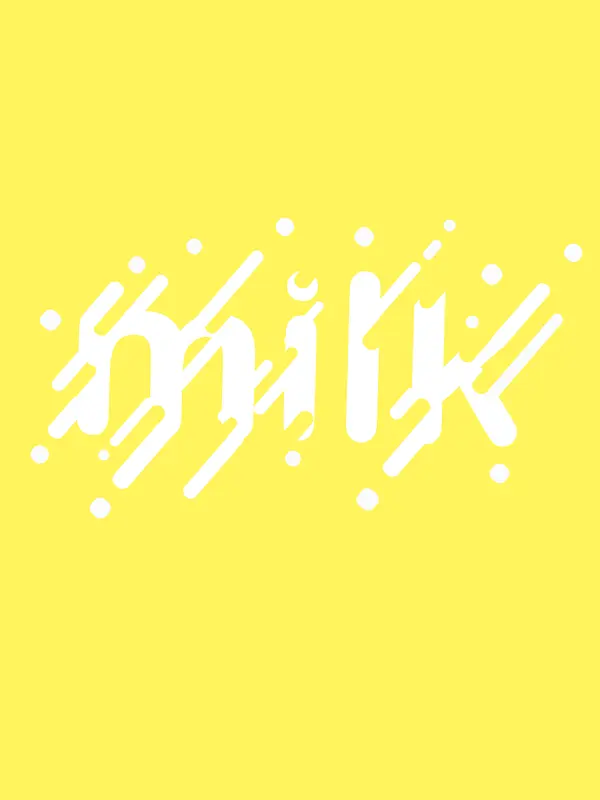牛奶背景字体