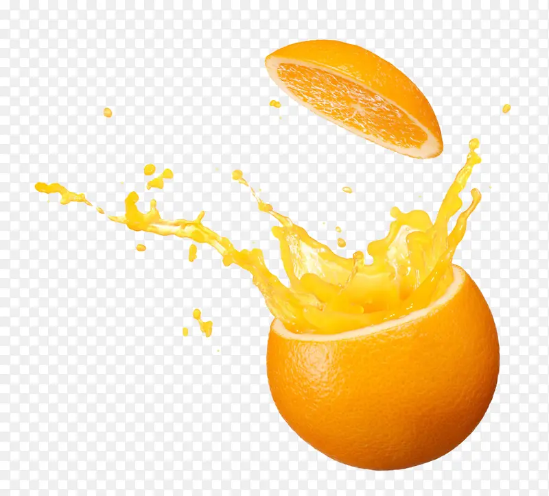 喷溅的橘子汁