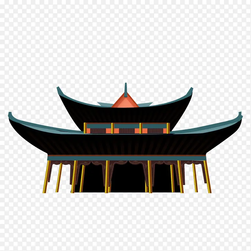 古代阁楼楼台建筑中国风