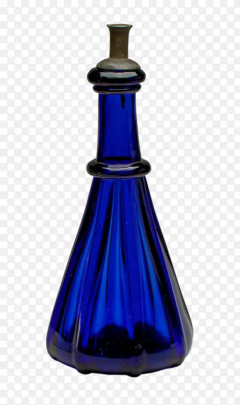 一个有灵魂的蓝色酒瓶