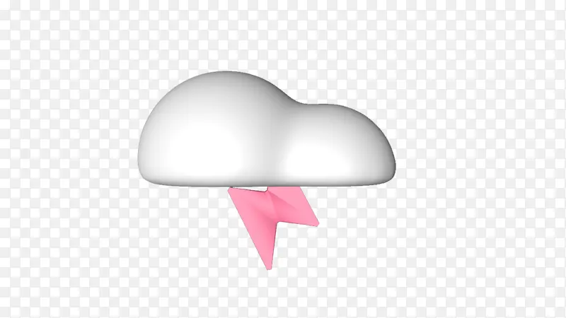 白色粉色闪电云