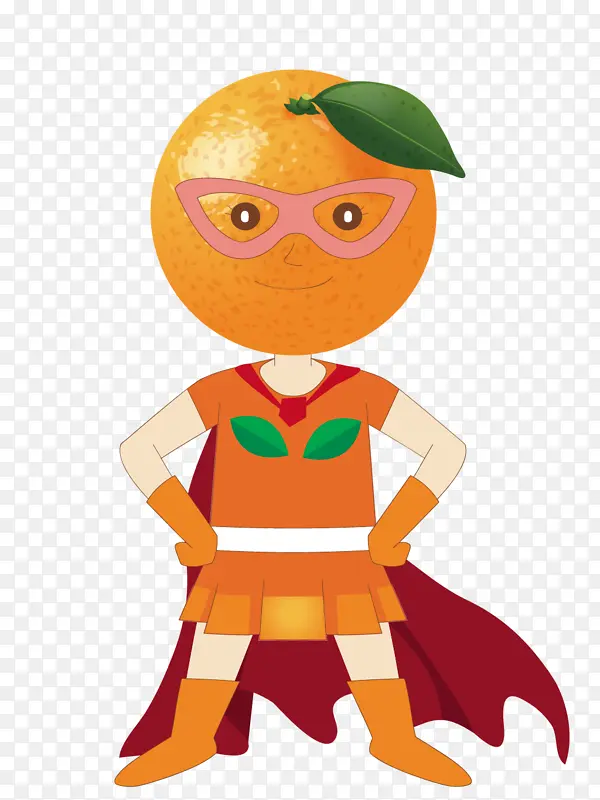橙子装扮超级女英雄