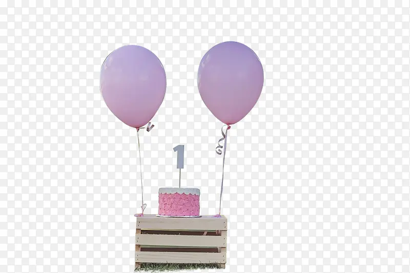 粉色气球一周年庆祝