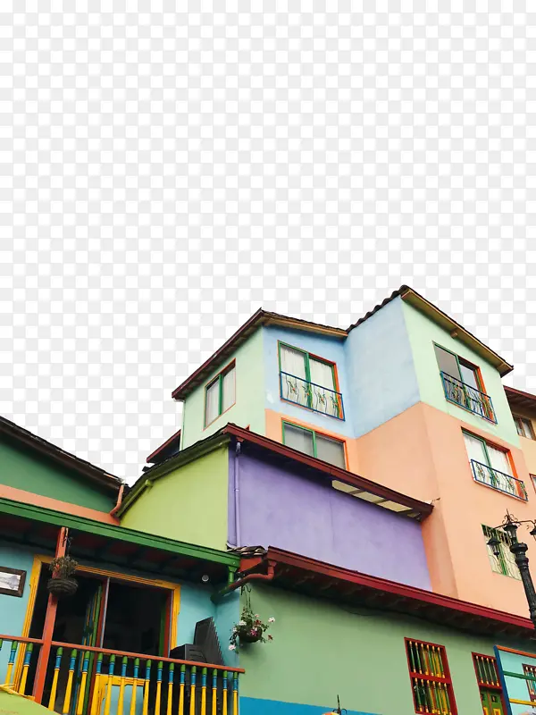 房子彩色房子建筑欧美建筑