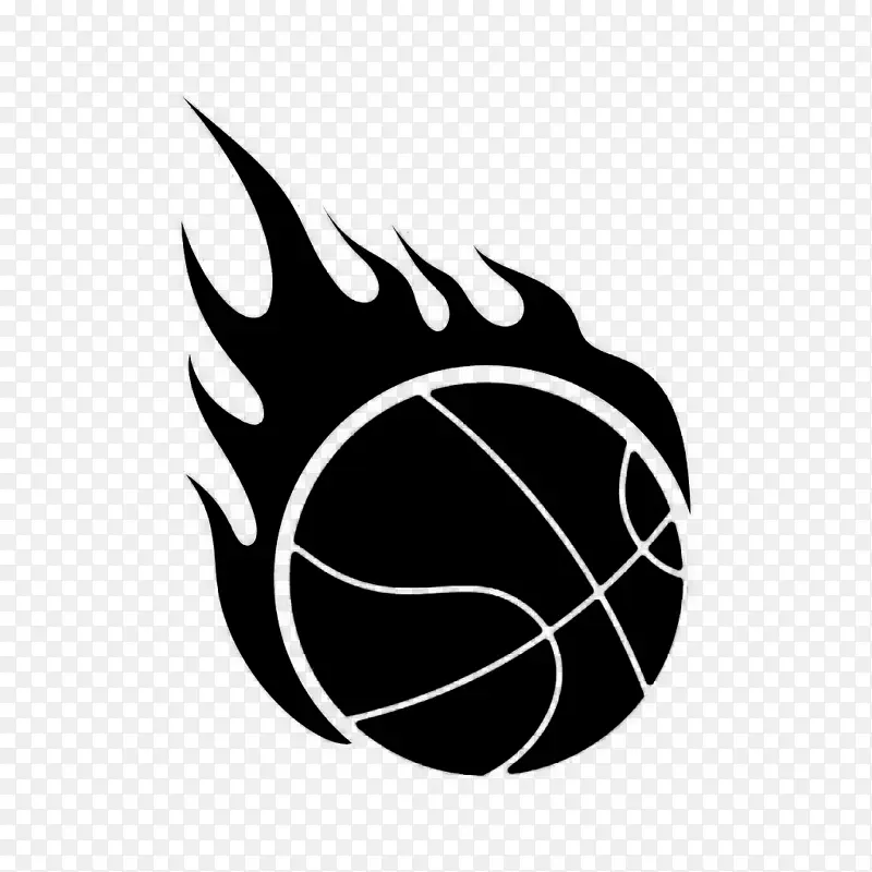 黑色篮球火焰 图案
