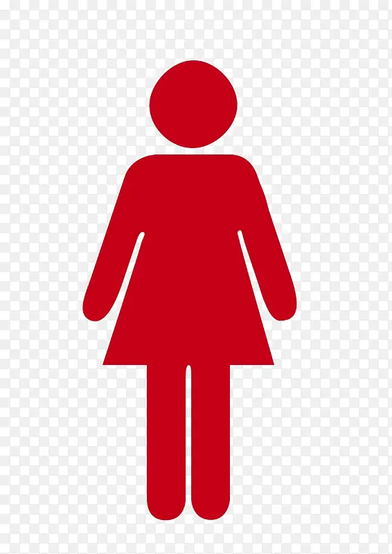 红色女人图案