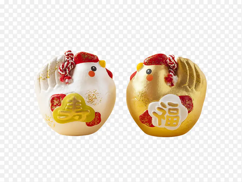 新年福寿母鸡摆件