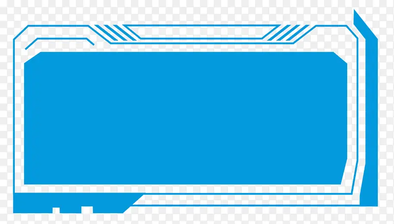 蓝色科技感话题框