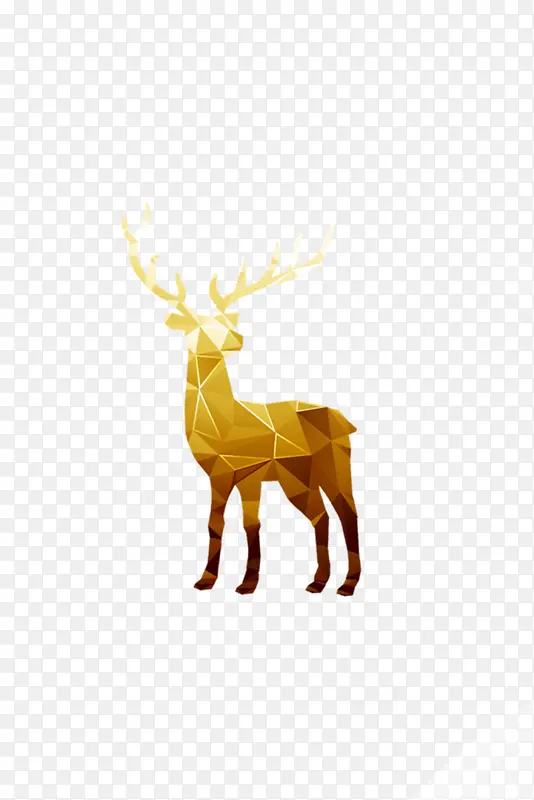 黄金发财立体装饰鹿