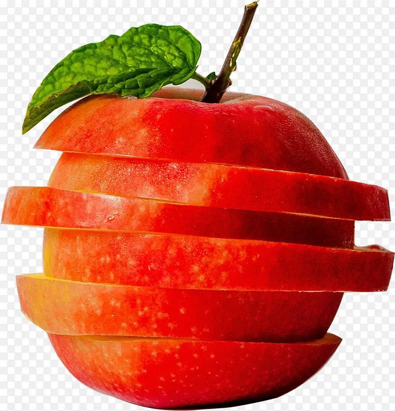 切开的苹果。