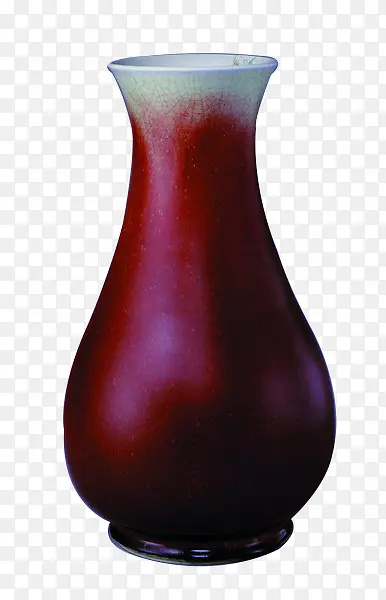红色古董花瓶