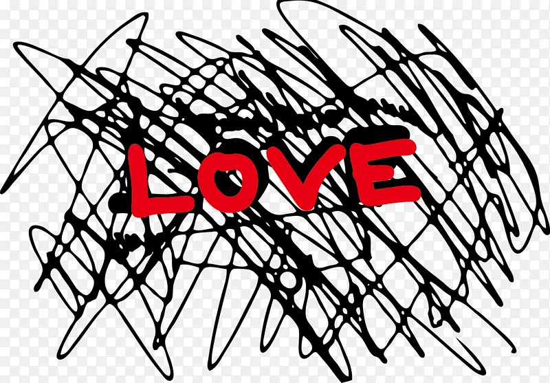 手绘涂鸦LOVE