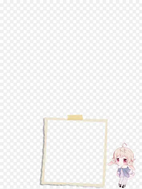 可爱少女边框