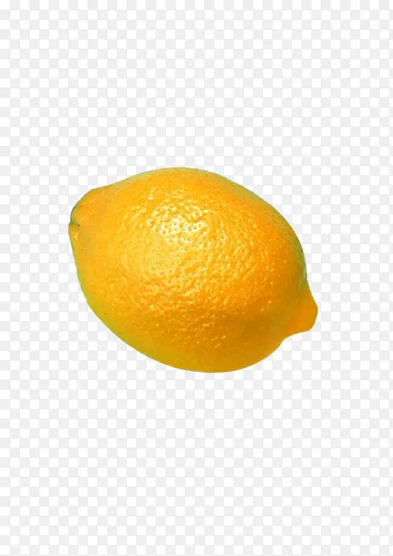 一个黄色的柠檬