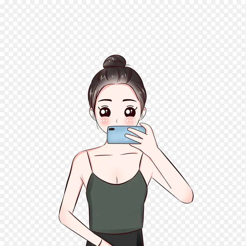 一个爱自拍的美女
