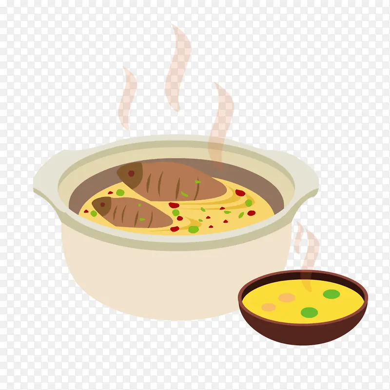 冬季美食砂锅炖鱼汤