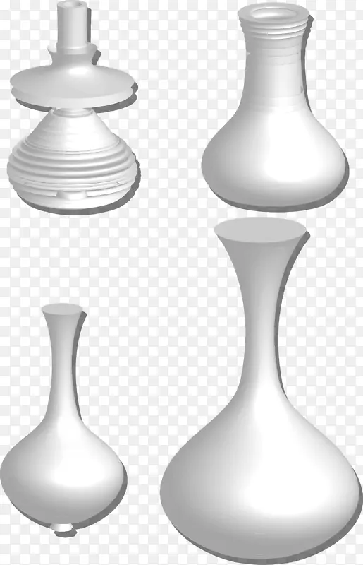 3D形状花瓶