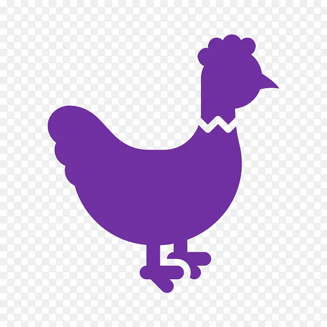 紫色可爱小母鸡