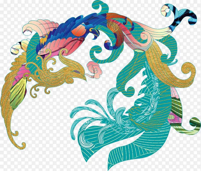 凤凰 国潮 彩凤PNG图片素材下载_图片编号ylgkeopn-免抠素材网