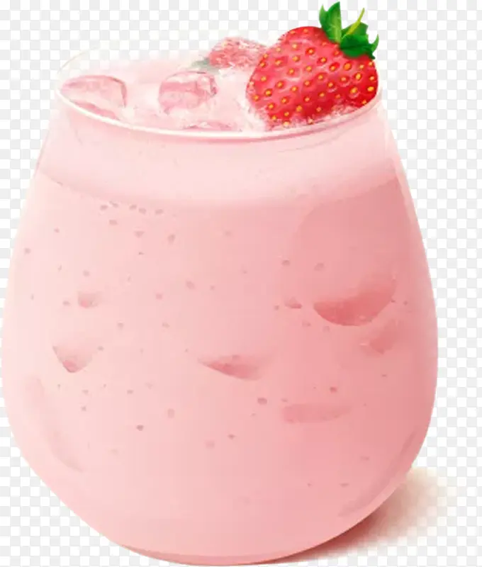 粉色可爱草莓奶昔