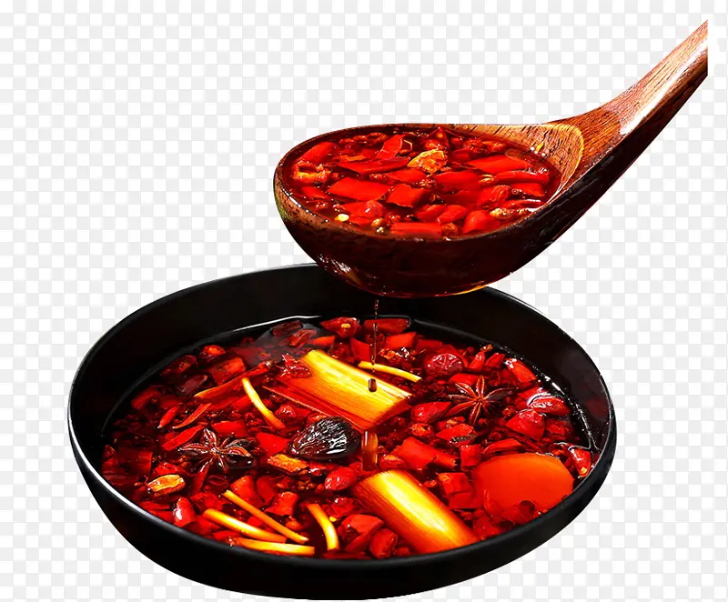 麻辣红油火锅