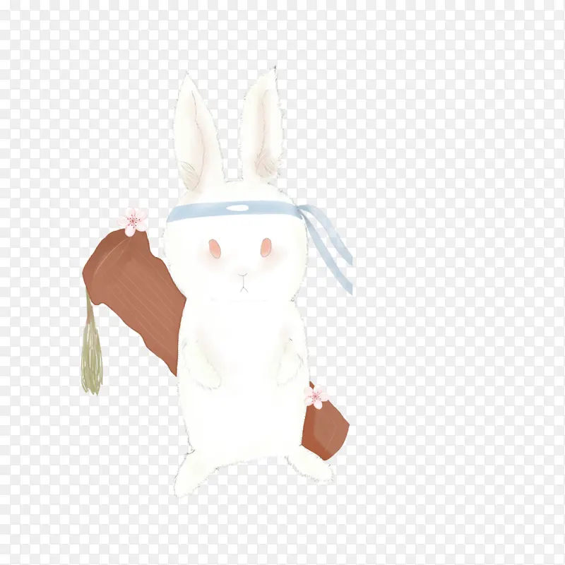 手绘可爱中国风兔子
