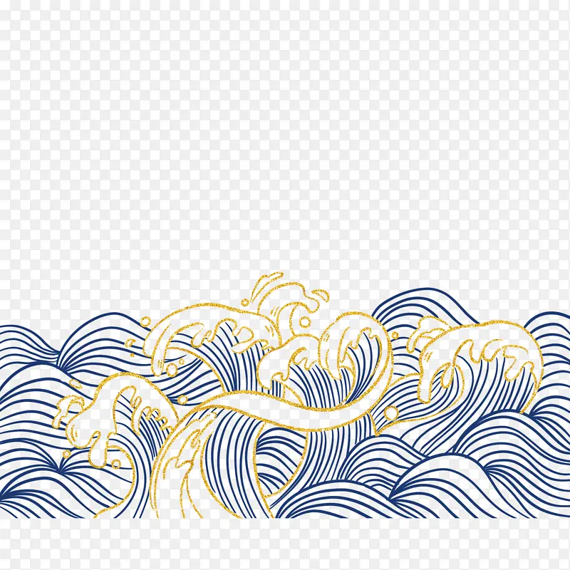 海浪，手绘，水纹，海涛，底纹