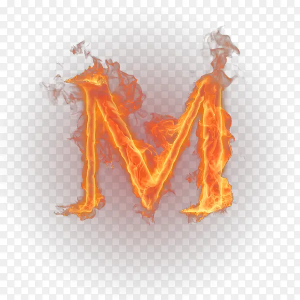 火焰效果字母M