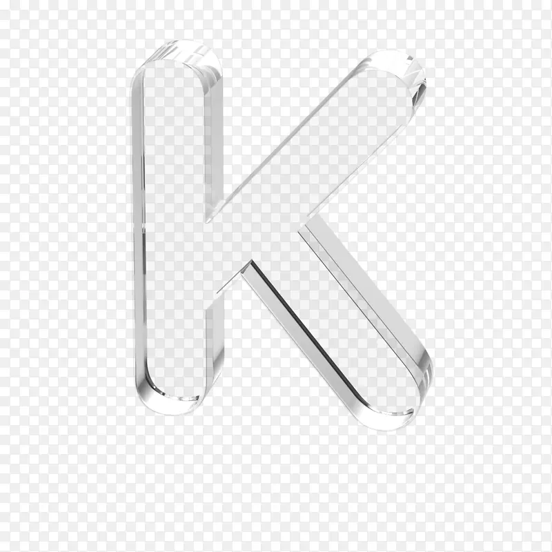 立体水晶透明字母kk