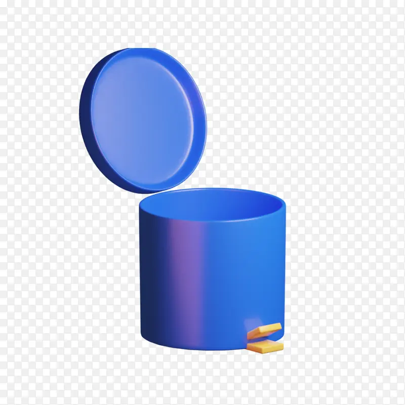 C4D立体3D模型卡通垃圾桶
