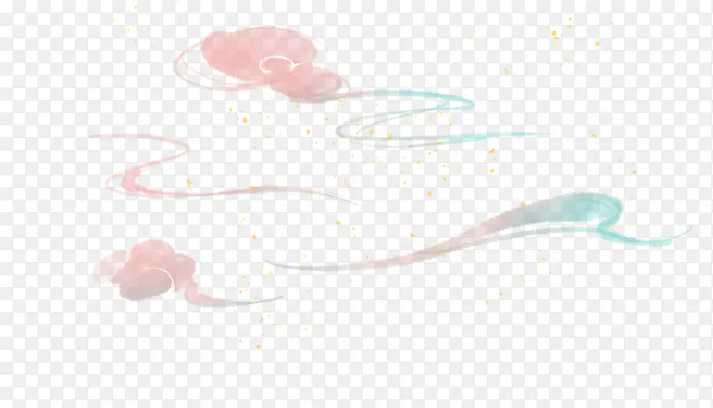 粉蓝云朵素材