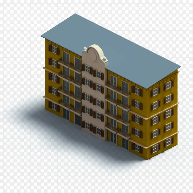 建筑 3D 立体模型 png