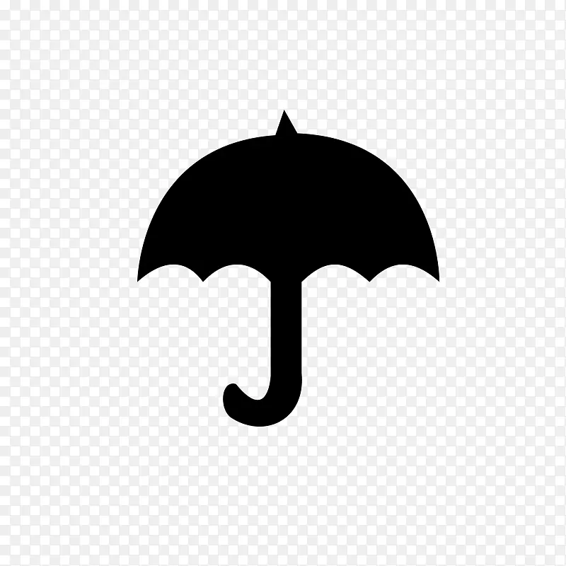 雨伞  元素  图标  黑色