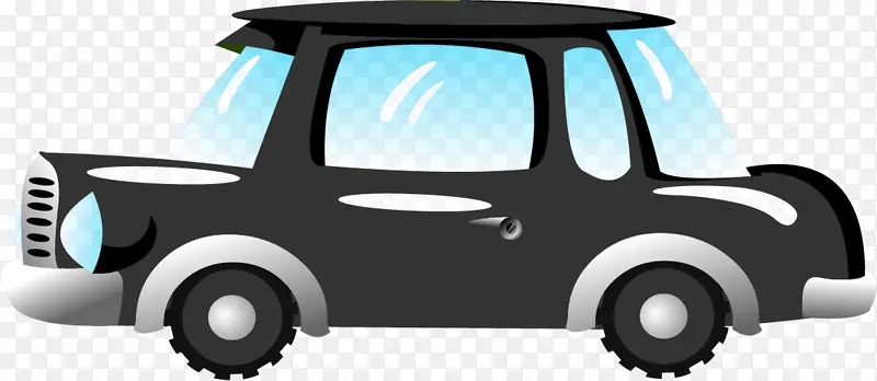 黑色透明玻璃小轿车