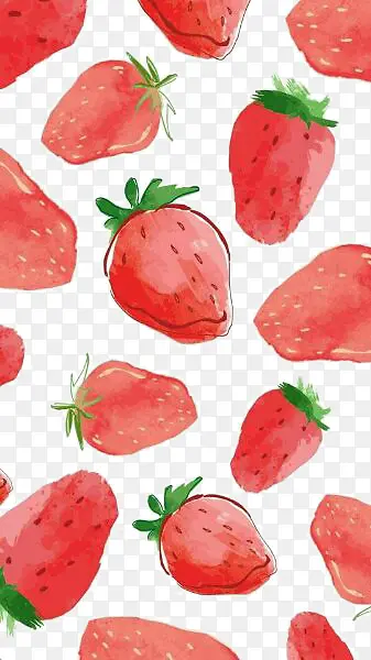 草莓 草莓背景 水彩草莓