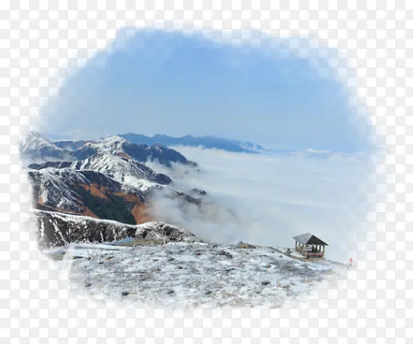 雪山天空风景图