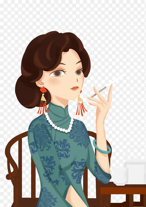 国潮风 女人 中国风 国民