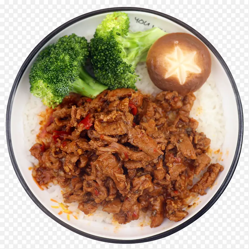 麻辣肉片套餐饭